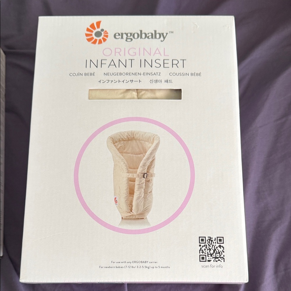 Ergobaby organic infant insert new